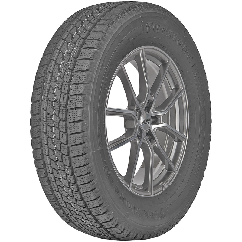 opona samochodowa zimowa Firestone WINTERHAWK 2 w rozmiarze 215/70R15 z indeksem nośności 109 i prędkości R - widok z boku